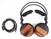 Ebony Wood Around Ear Headset