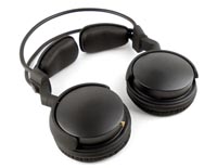 Metal Matte Black Ebony Wood Around Ear Headset